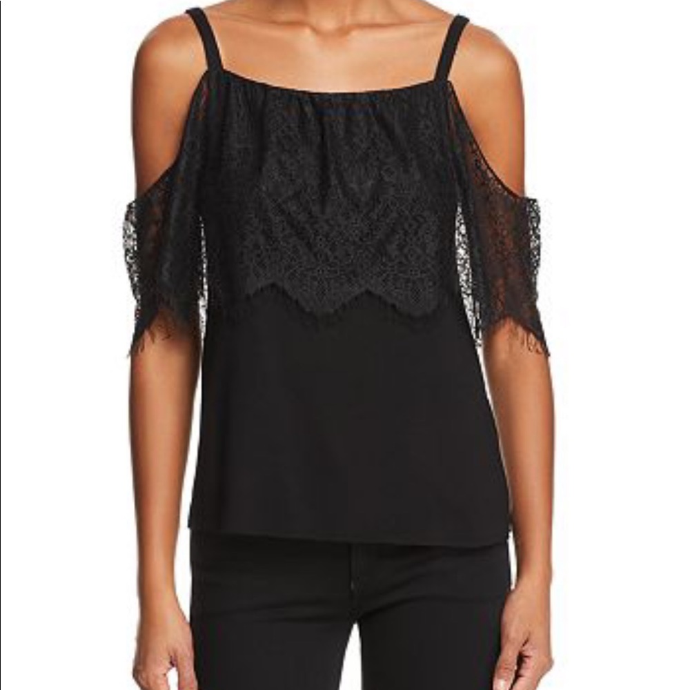 NWT Bailey 44 Black Montage Lace Top XS😍